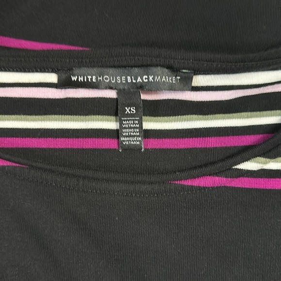 WHBM Stripe Cold Shoulder Jersey Knit Dress Size XS - Picture 5 of 7